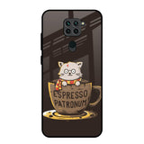 Tea With Kitty Redmi Note 9 Glass Back Cover Online