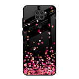 Heart Rain Fall Redmi Note 9 Glass Back Cover Online