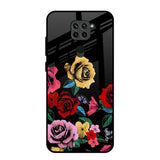 Floral Decorative Redmi Note 9 Glass Back Cover Online