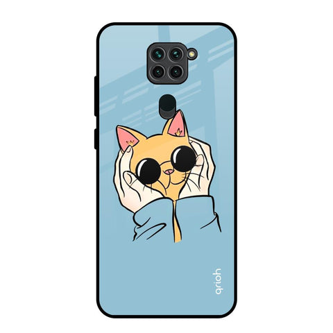 Adorable Cute Kitty Redmi Note 9 Glass Back Cover Online
