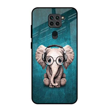 Adorable Baby Elephant Redmi Note 9 Glass Back Cover Online