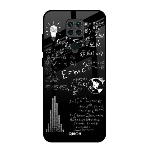 Funny Math Redmi Note 9 Glass Back Cover Online