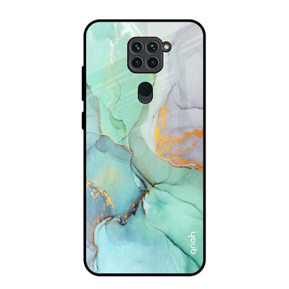 Green Marble Redmi Note 9 Glass Back Cover Online