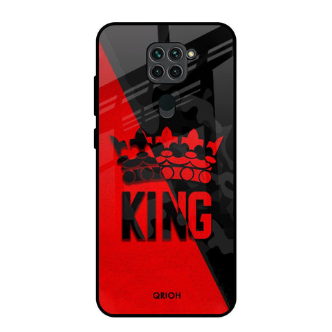 I Am A King Redmi Note 9 Glass Back Cover Online