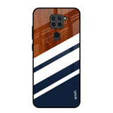 Bold Stripes Redmi Note 9 Glass Back Cover Online