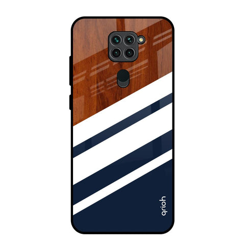 Bold Stripes Redmi Note 9 Glass Back Cover Online