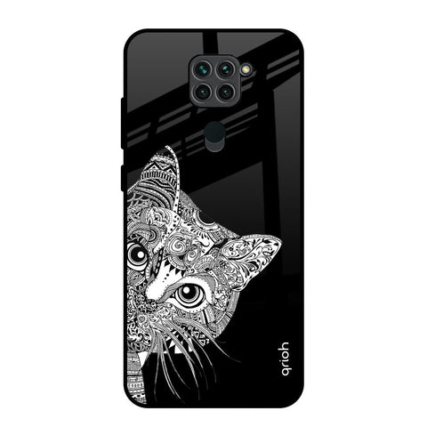 Kitten Mandala Redmi Note 9 Glass Back Cover Online