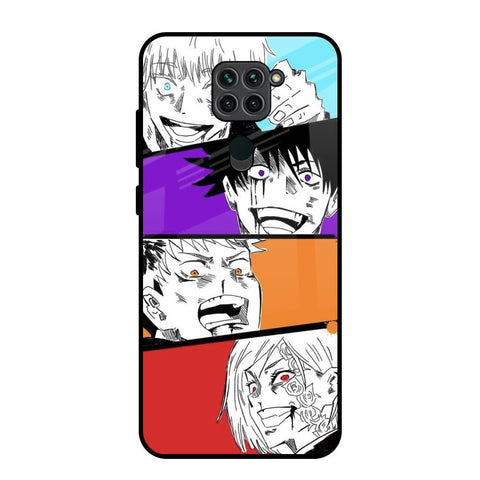 Anime Sketch Redmi Note 9 Glass Back Cover Online