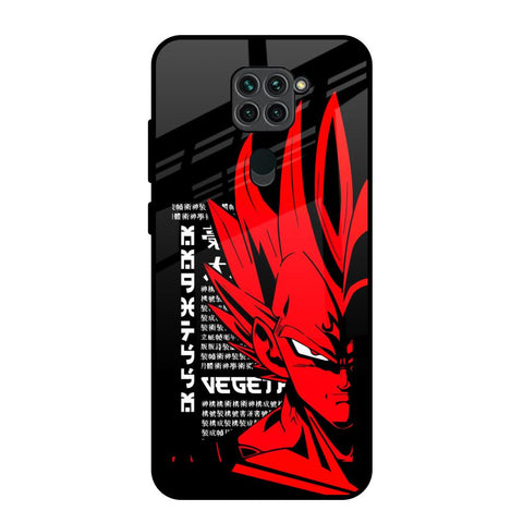 Red Vegeta Redmi Note 9 Glass Back Cover Online