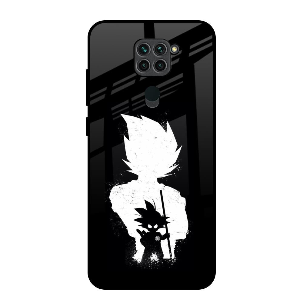 Monochrome Goku Redmi Note 9 Glass Back Cover Online