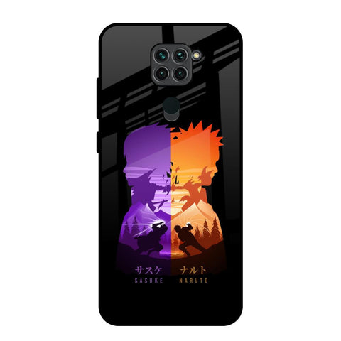Minimalist Anime Redmi Note 9 Glass Back Cover Online