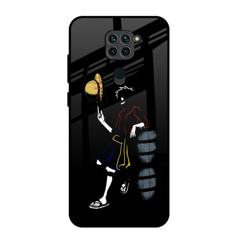 Luffy Line Art Redmi Note 9 Glass Back Cover Online
