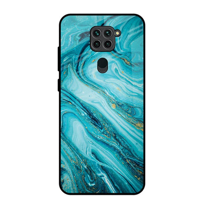 Ocean Marble Redmi Note 9 Glass Back Cover Online
