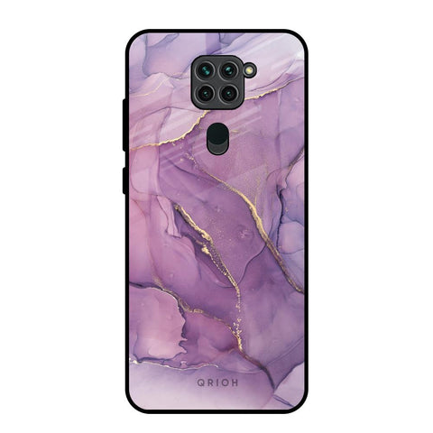 Purple Gold Marble Redmi Note 9 Glass Back Cover Online