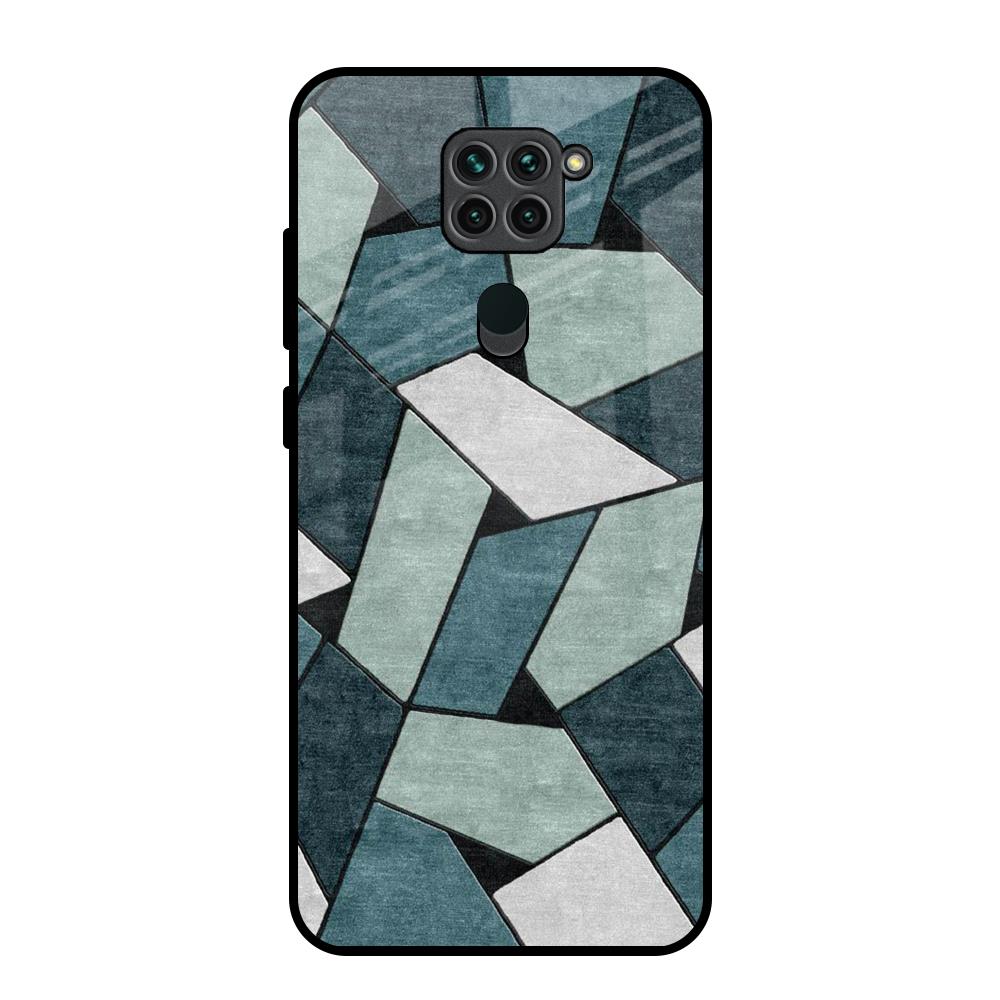 Abstact Tiles Redmi Note 9 Glass Back Cover Online