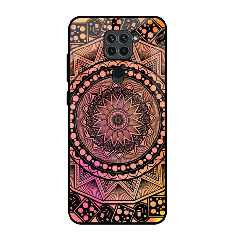 Floral Mandala Redmi Note 9 Glass Back Cover Online