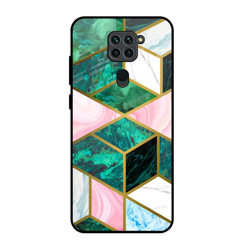 Seamless Green Marble Redmi Note 9 Glass Back Cover Online