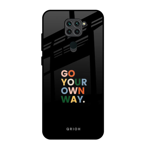 Go Your Own Way Redmi Note 9 Glass Back Cover Online