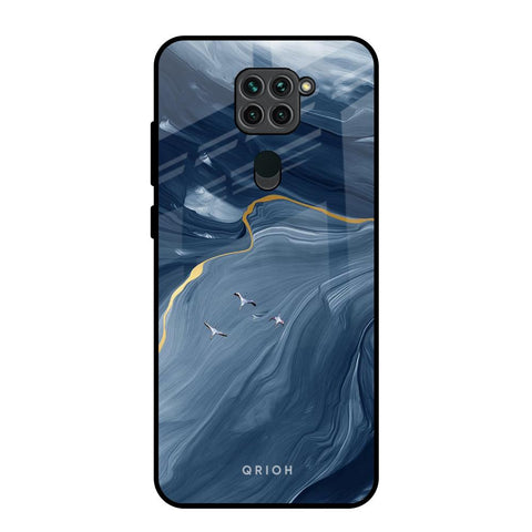 Deep Ocean Marble Redmi Note 9 Glass Back Cover Online