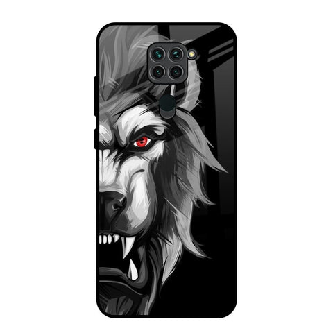Wild Lion Redmi Note 9 Glass Back Cover Online