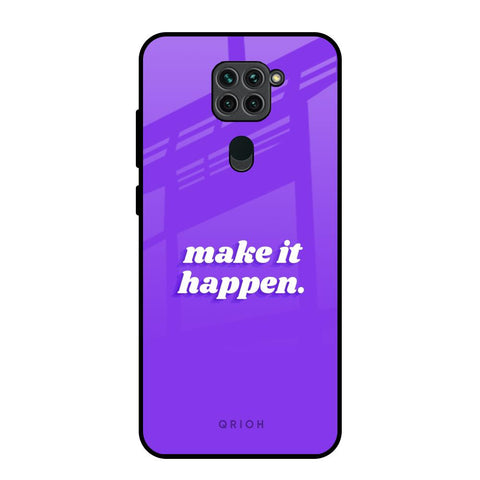 Make it Happen Redmi Note 9 Glass Back Cover Online