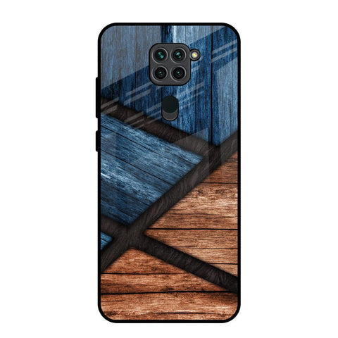 Wooden Tiles Redmi Note 9 Glass Back Cover Online