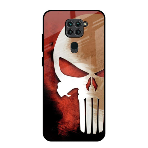 Red Skull Redmi Note 9 Glass Back Cover Online