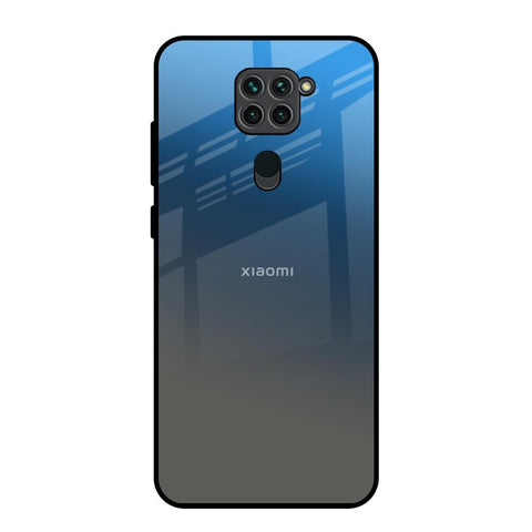 Blue Grey Ombre Redmi Note 9 Glass Back Cover Online