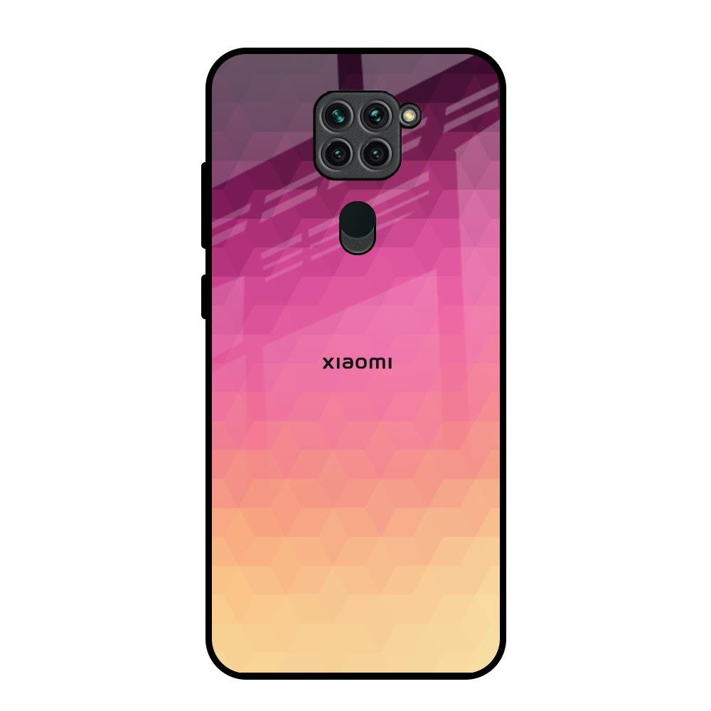 Geometric Pink Diamond Redmi Note 9 Glass Back Cover Online