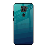 Green Triangle Pattern Redmi Note 9 Glass Back Cover Online