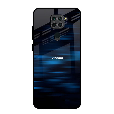 Blue Rough Abstract Redmi Note 9 Glass Back Cover Online