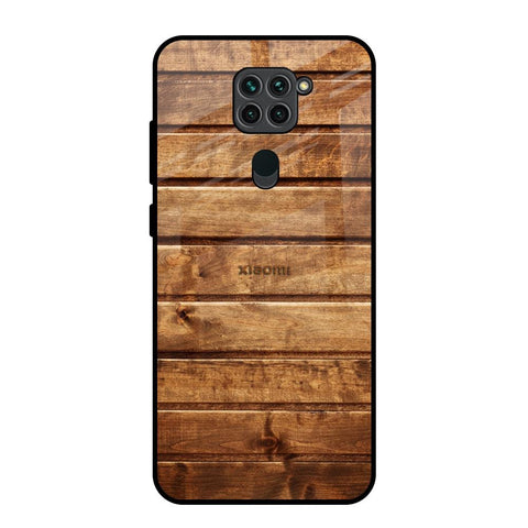 Wooden Planks Redmi Note 9 Glass Back Cover Online