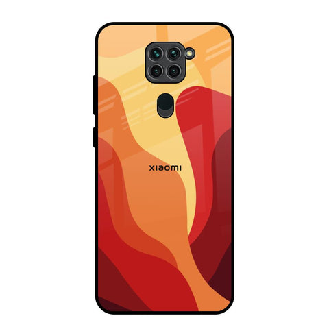 Magma Color Pattern Redmi Note 9 Glass Back Cover Online