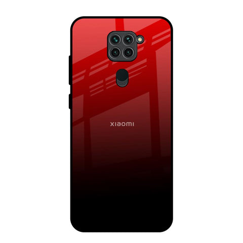 Maroon Faded Redmi Note 9 Glass Back Cover Online