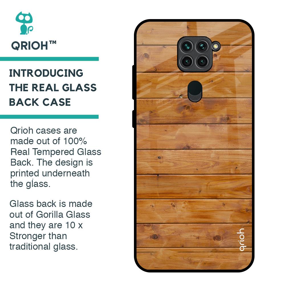 Timberwood Glass Case for Redmi Note 9
