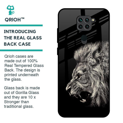 Brave Lion Glass Case for Redmi Note 9