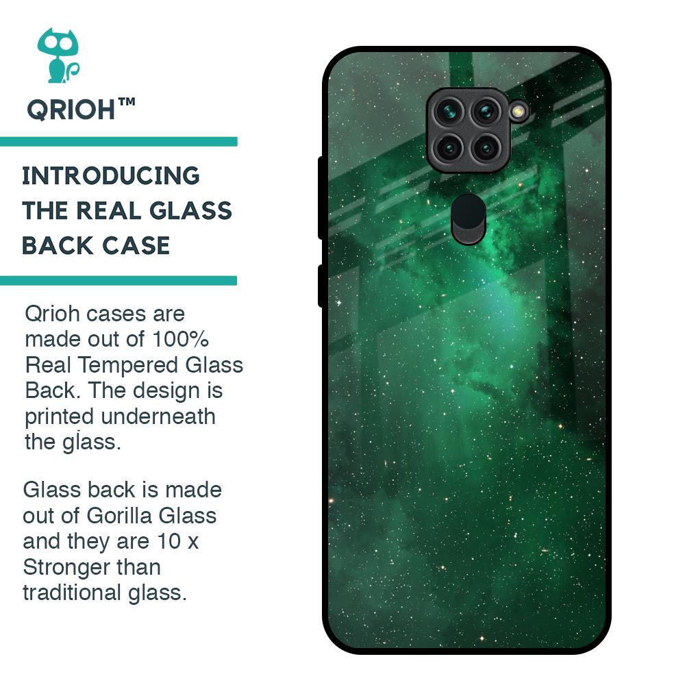 Emerald Firefly Glass Case For Redmi Note 9