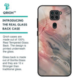 Pink And Grey Marble Glass Case For Redmi Note 9