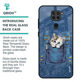 Kitty In Pocket Glass Case For Redmi Note 9