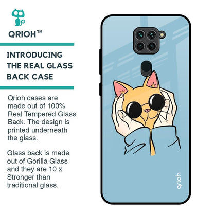Adorable Cute Kitty Glass Case For Redmi Note 9