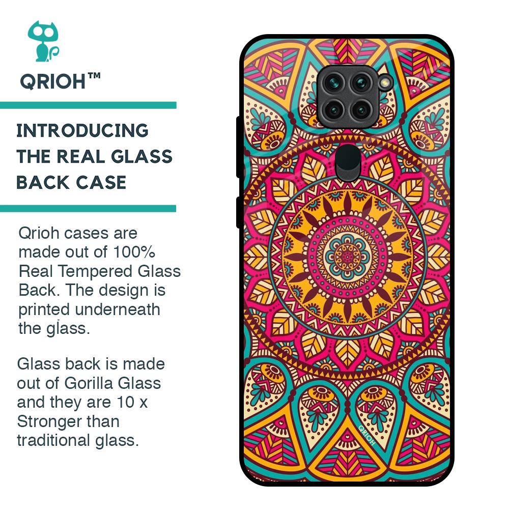 Elegant Mandala Glass Case for Redmi Note 9