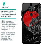 Red Moon Tiger Glass Case for Redmi Note 9