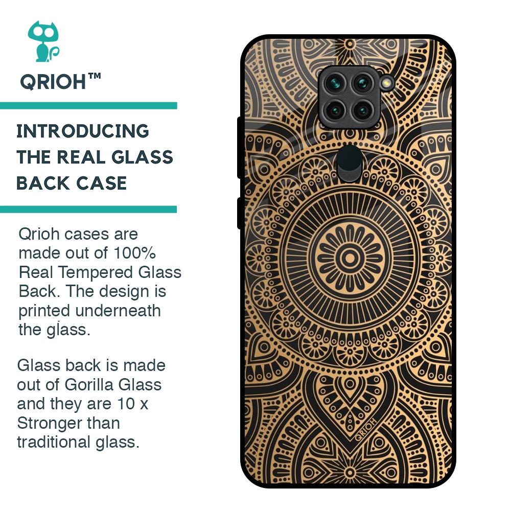 Luxury Mandala Glass Case for Redmi Note 9