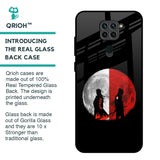 Anime Red Moon Glass Case for Redmi Note 9
