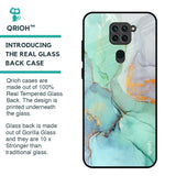 Green Marble Glass Case for Redmi Note 9