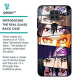 Anime Eyes Glass Case for Redmi Note 9