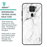 Modern White Marble Glass Case for Redmi Note 9