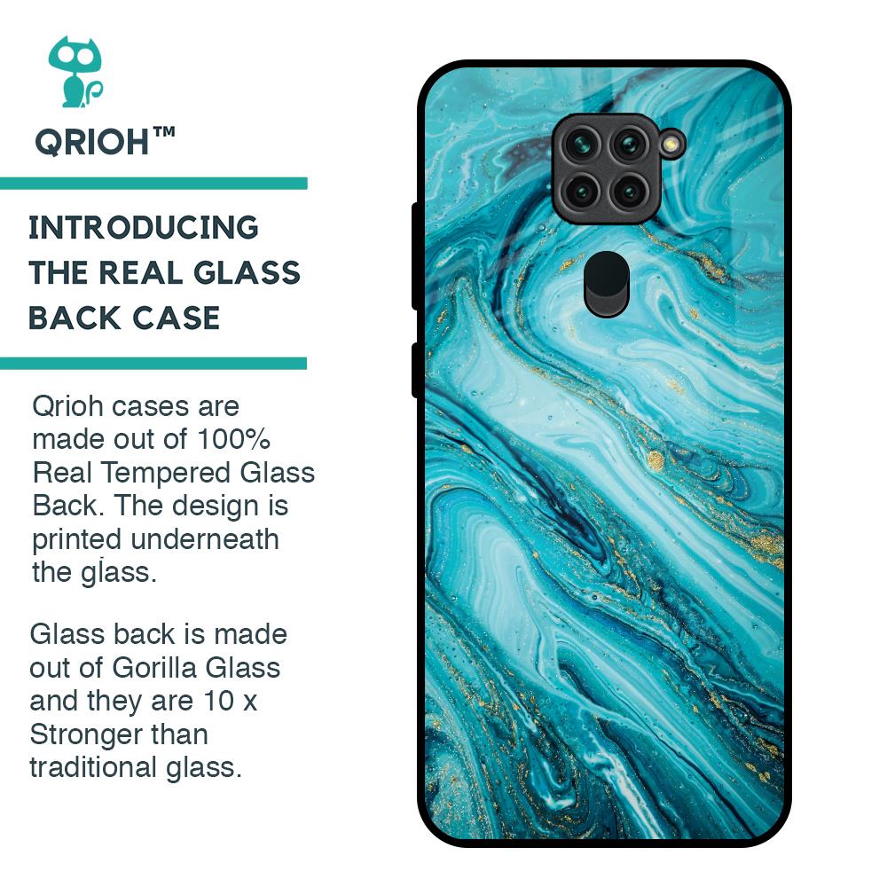 Ocean Marble Glass Case for Redmi Note 9
