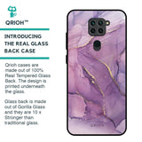 Purple Gold Marble Glass Case for Redmi Note 9
