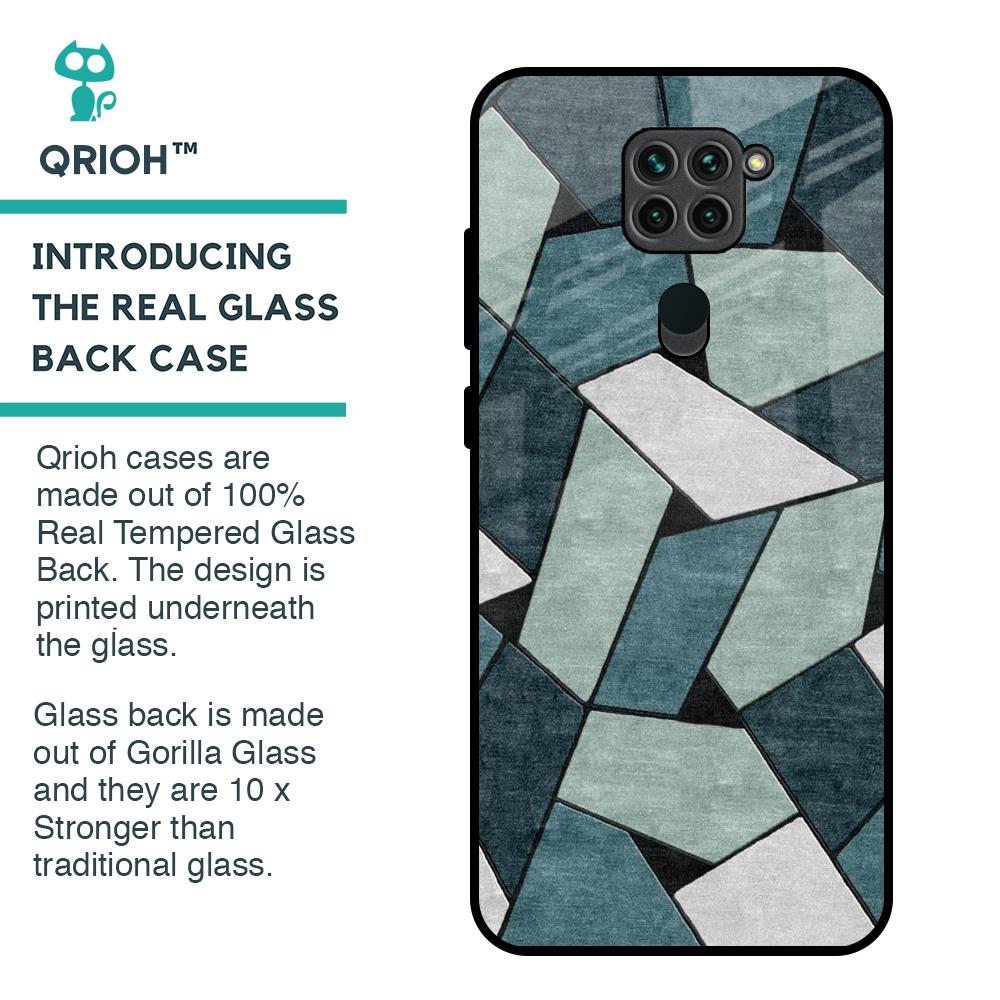 Abstact Tiles Glass Case for Redmi Note 9